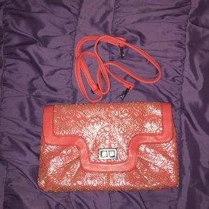 Coral and Silver Purse